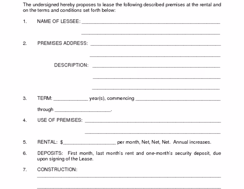 retail proposaltolease